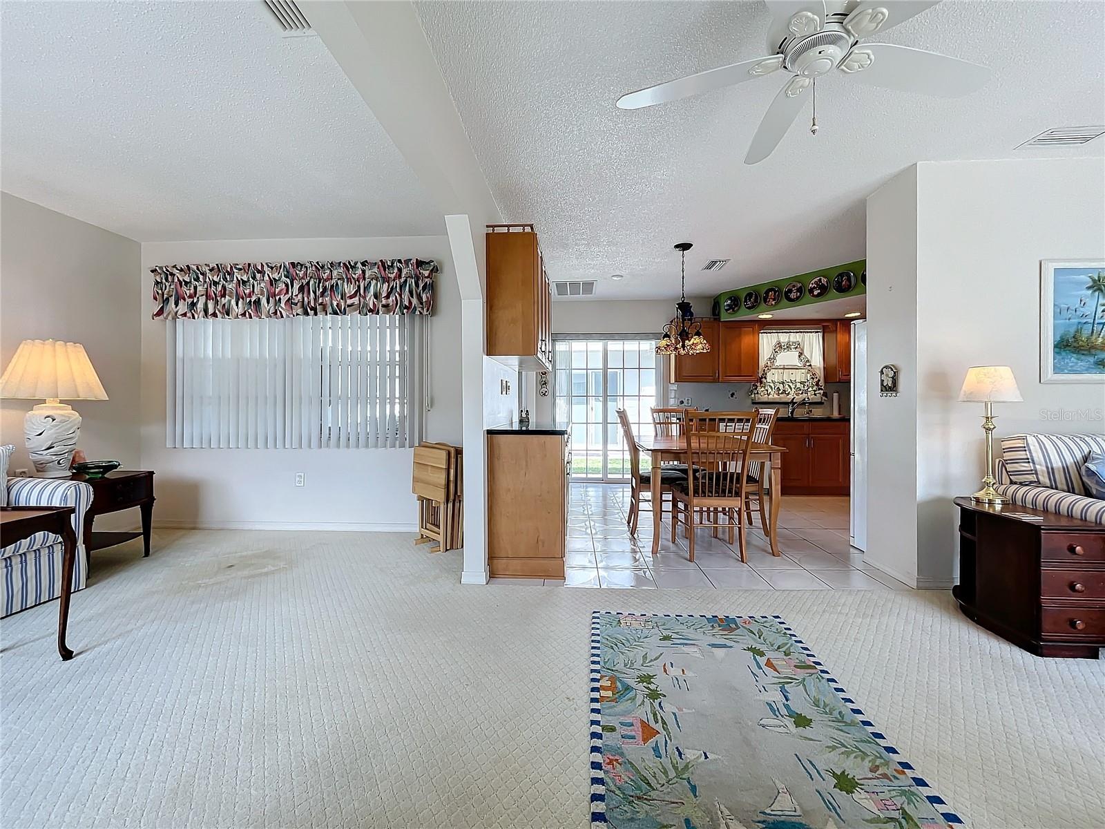 Open view toward the kitchen