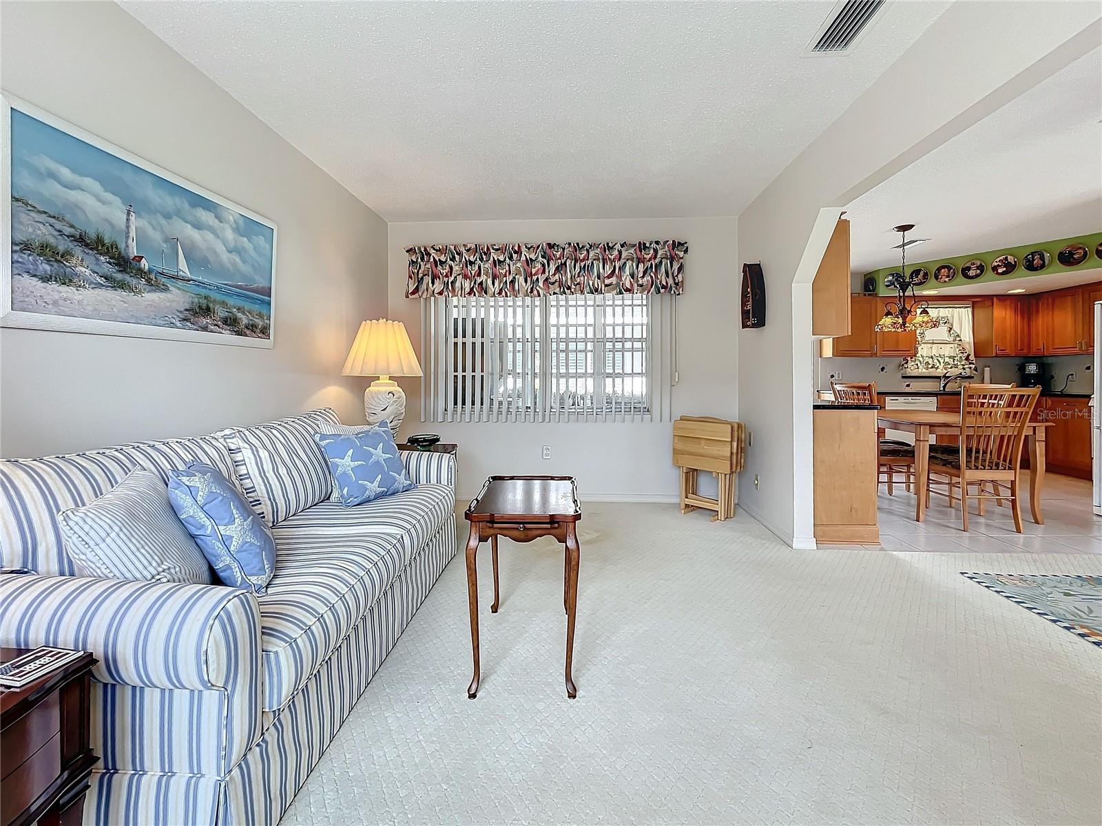 View from the den toward the kitchen