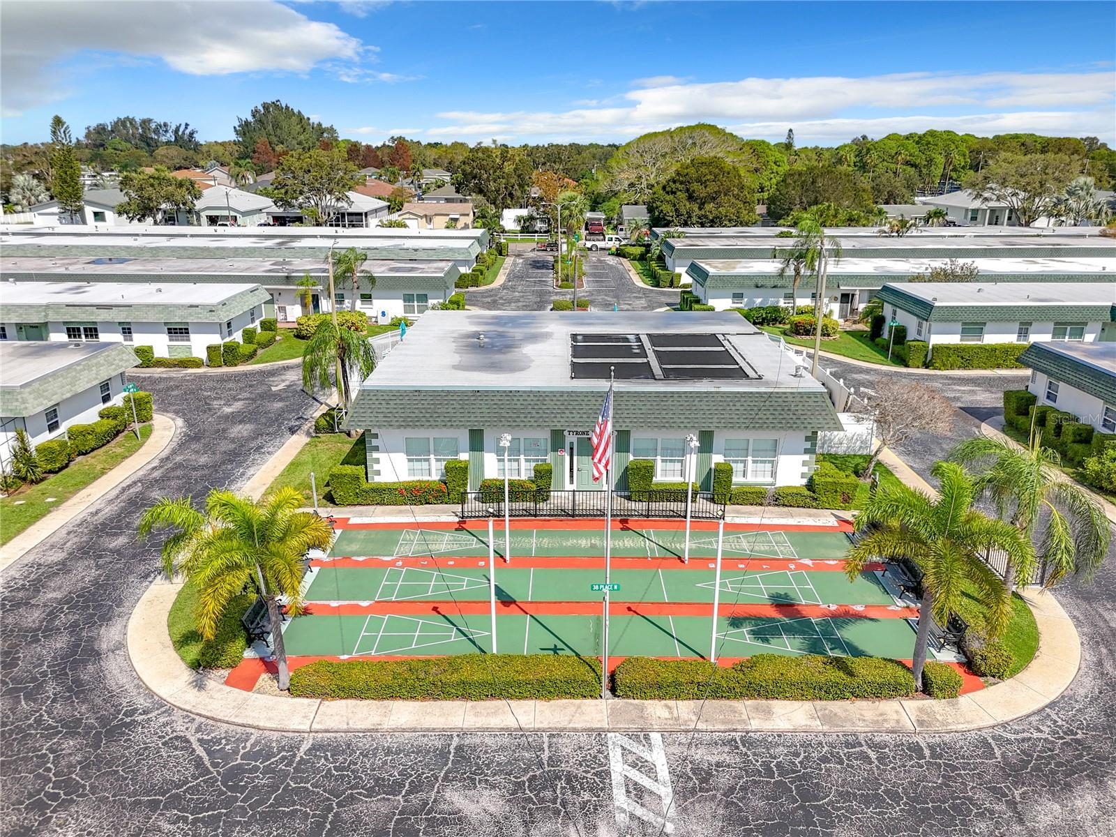 Aerial view of the Clubhouse and the complex