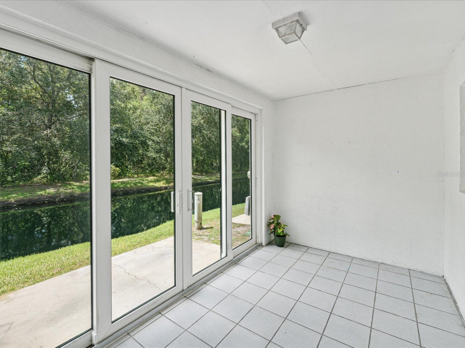 Sunroom facing the Pond and Preservation area