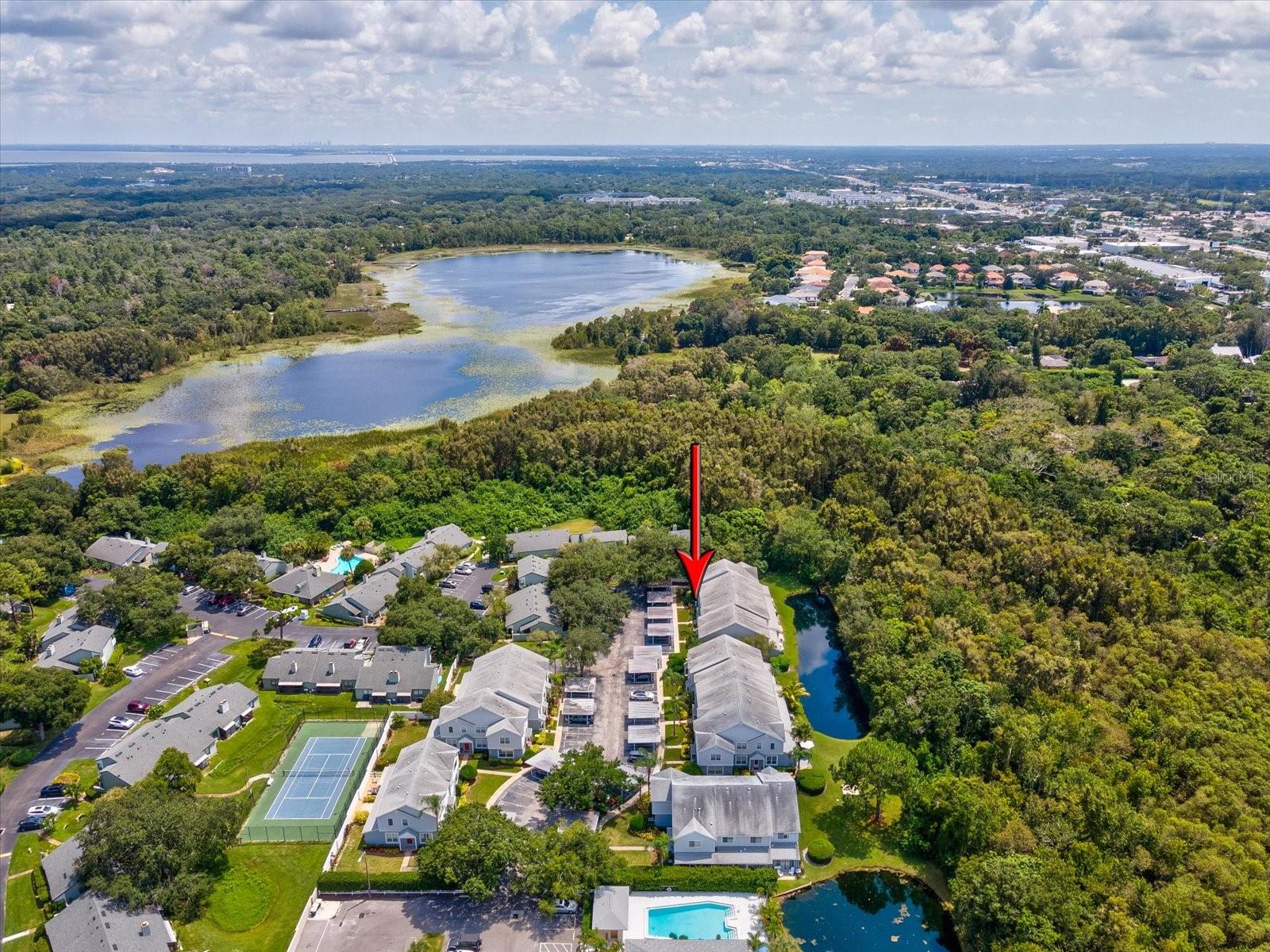 Drone of the Lake & Preservaion area surrounding the community