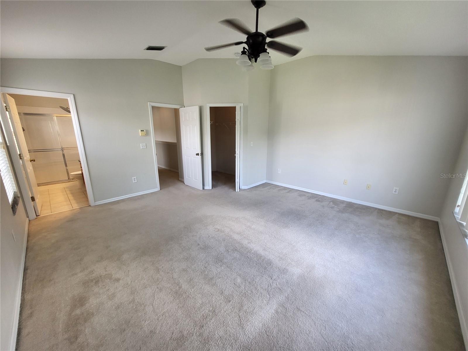 Ensuite bathroom and a spacious (5' x 7') walk in closet