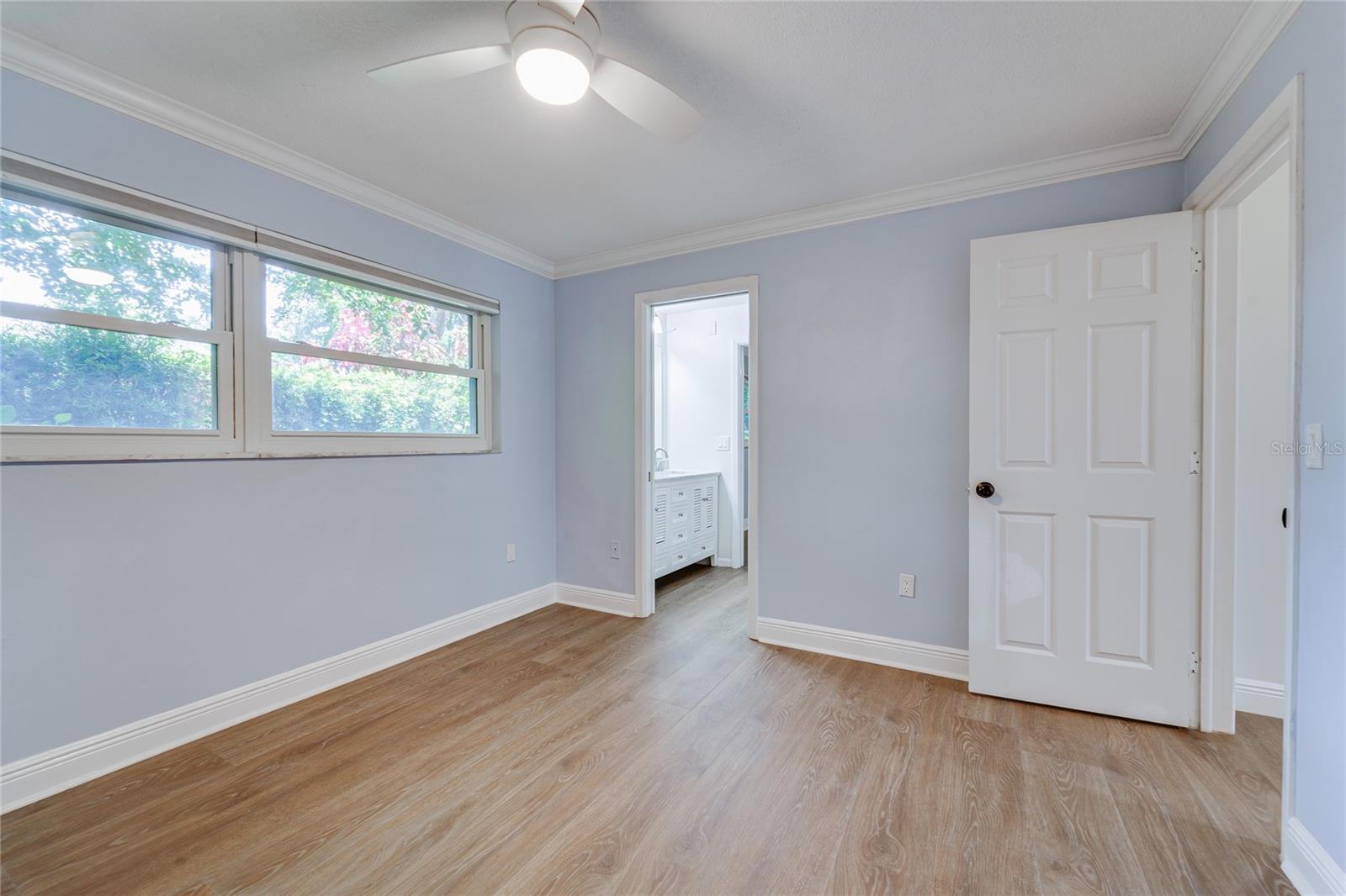 Bedroom 2 with shared bathroom.