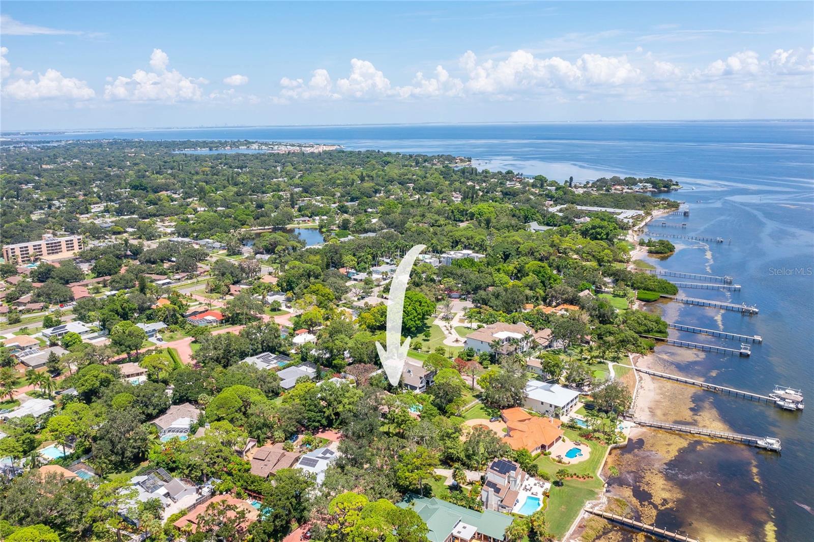 Looking east across the southernmost point of Pinellas County.