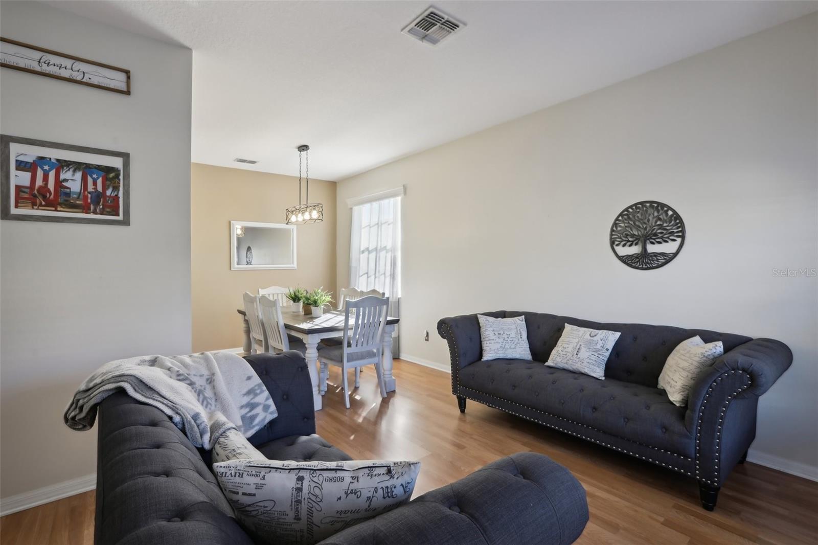 Living Room and Dining Room
