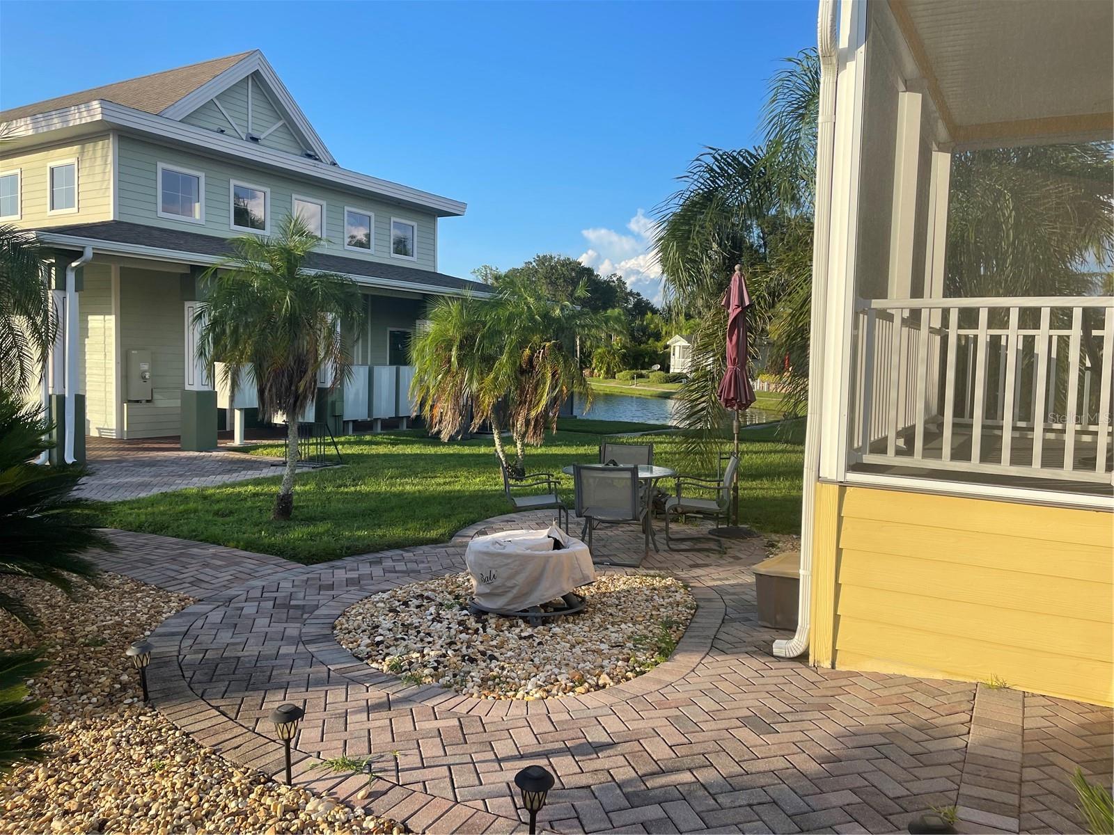 Club house and mailbox are just across from yoiur porch