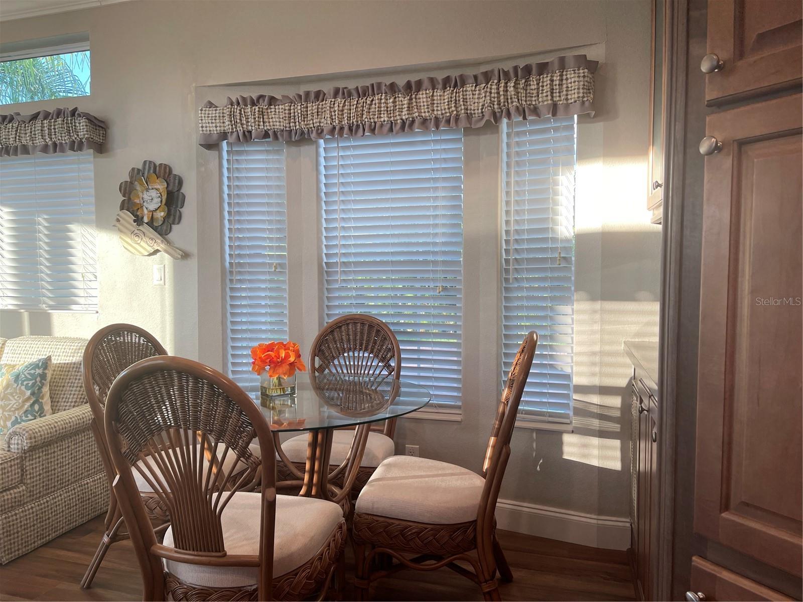 Bay window in the dining room