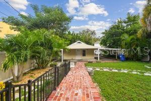 walkway to yard/garage