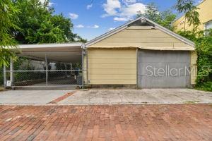 garage and carport entry from alleyway