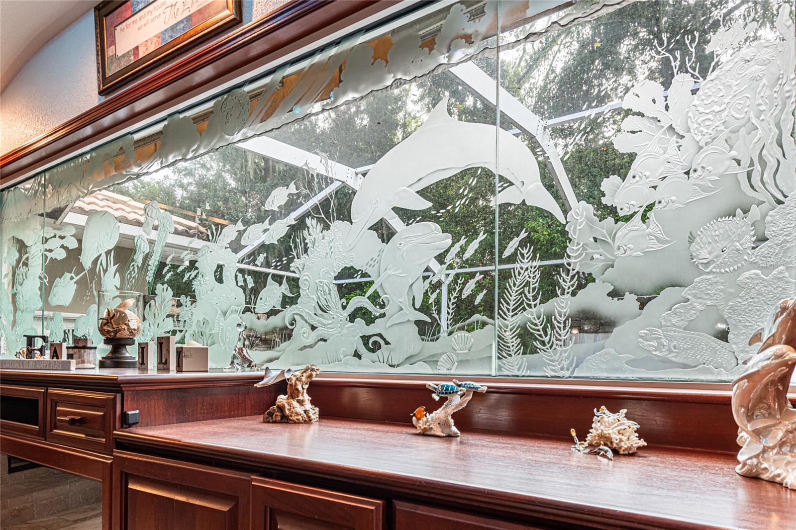 $8,000 custom etched glass