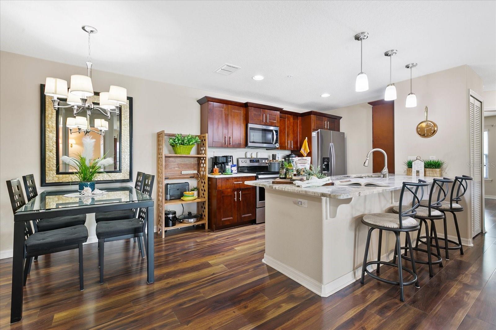 Beautiful 36" wood cabinets and granite counters give this home a luxury feel