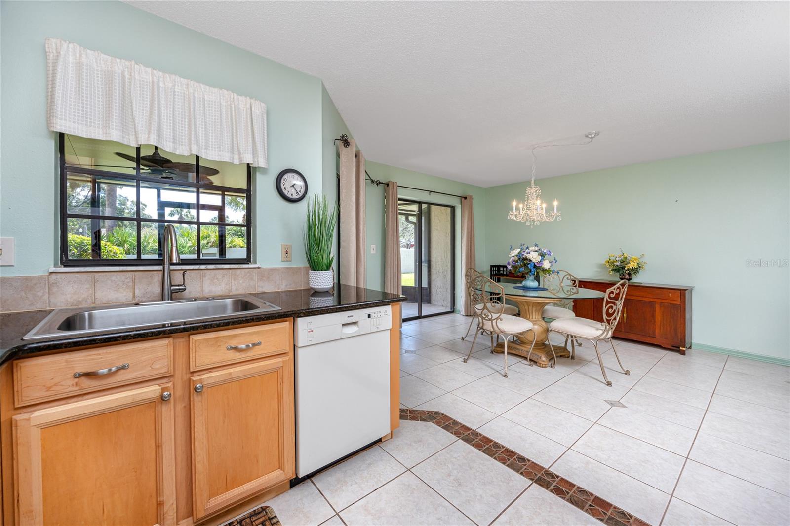 View of the Outdoors While in the Kitchen