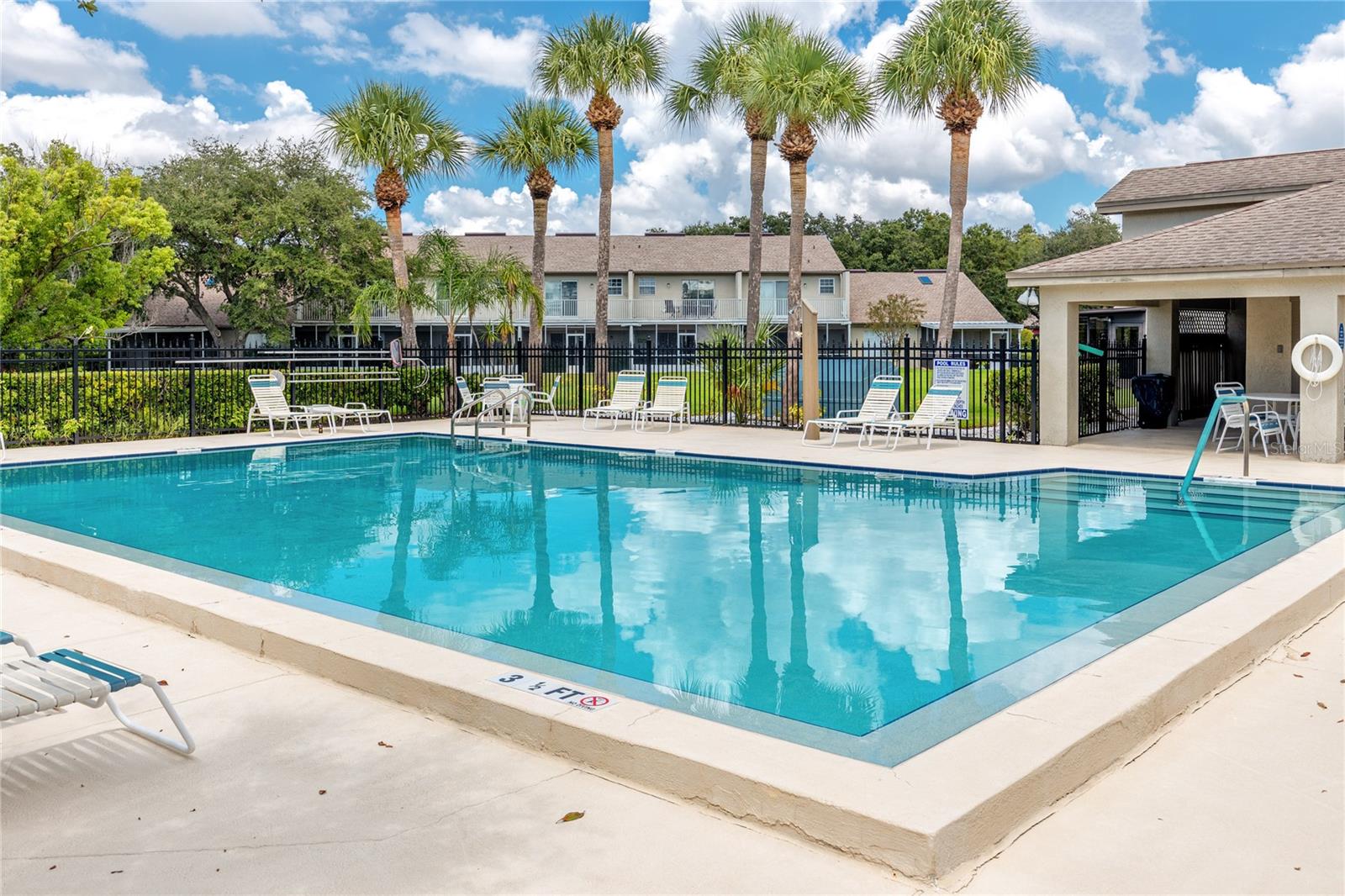 Covered Seating At Pool