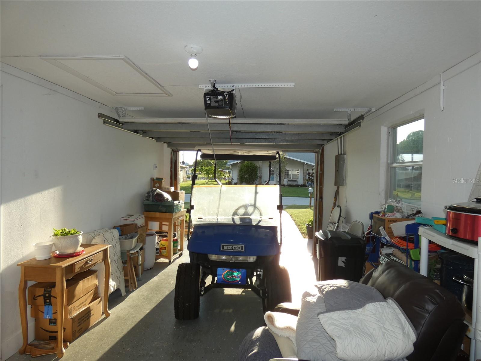 Nice garage for your vehicle, gulf cart or storage with new garage door and remote.