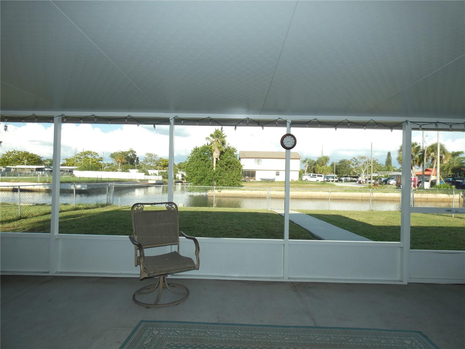 Waterfront view from the kitchen sliding door.