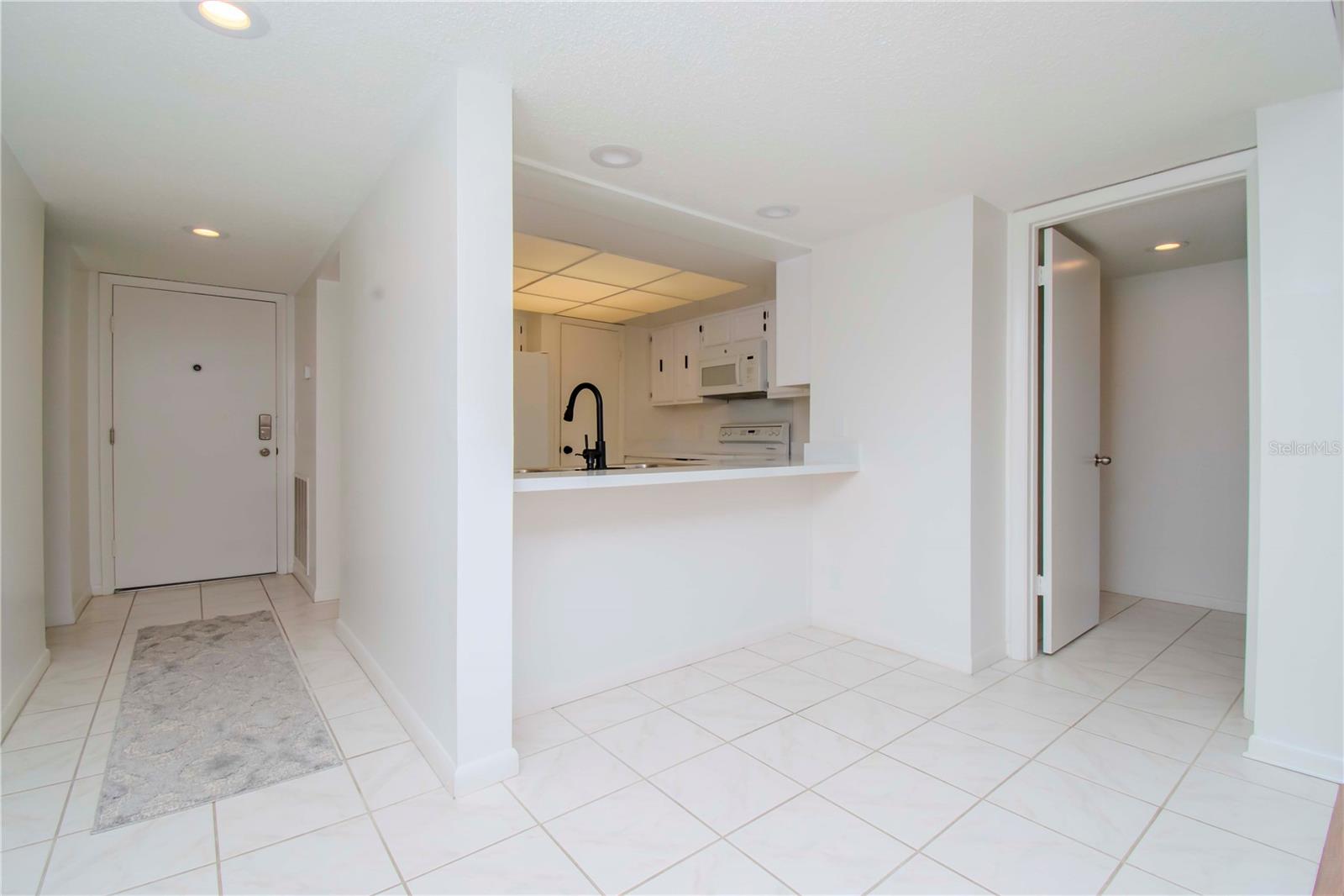 Foyer and kitchen