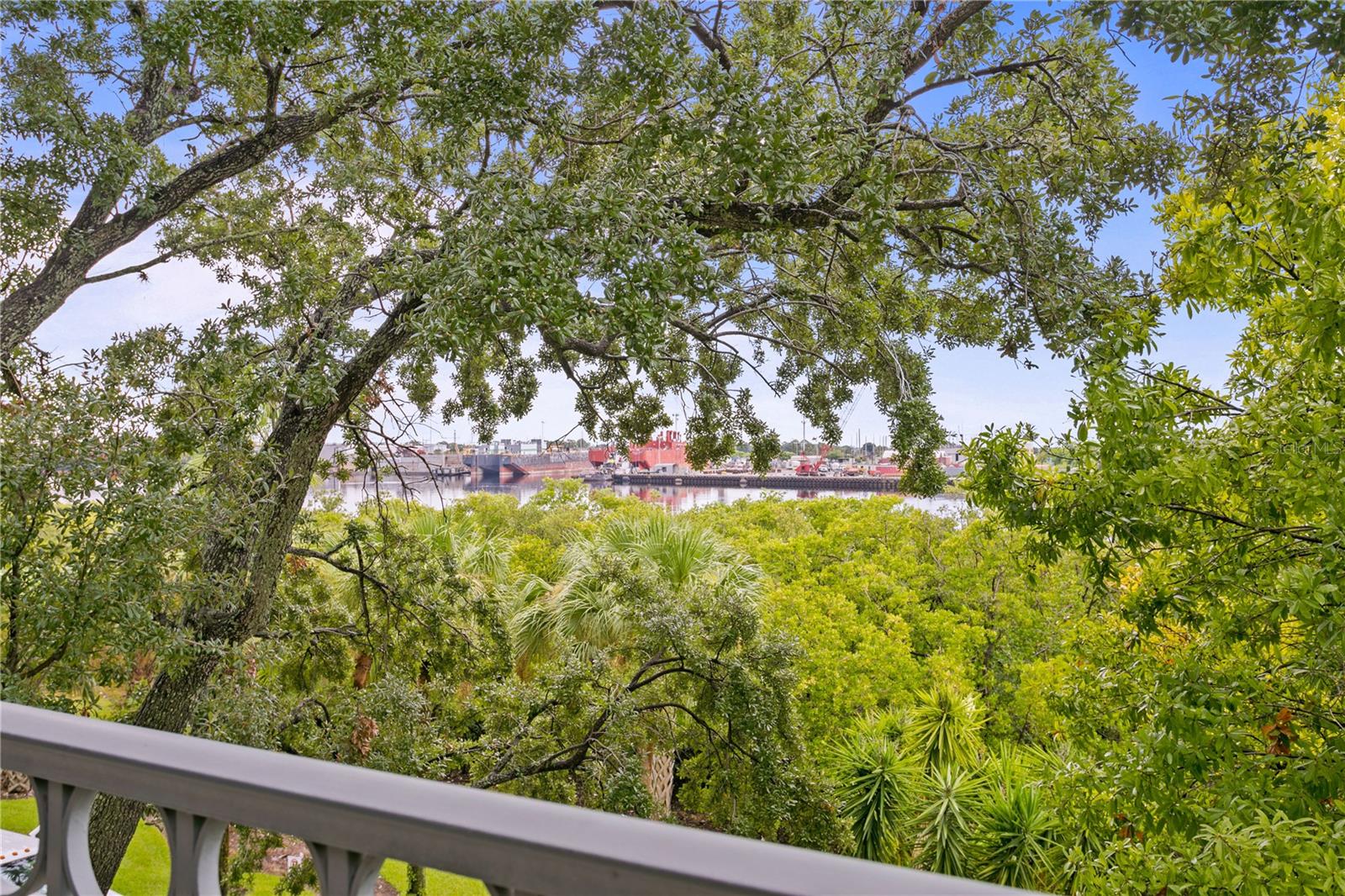 A view of Sparkman Channel from the balcony