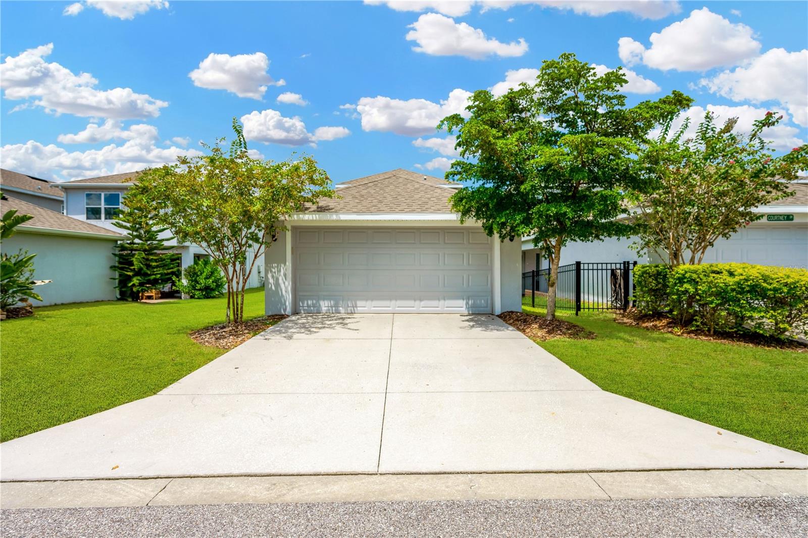 Detached rear 2 car garage