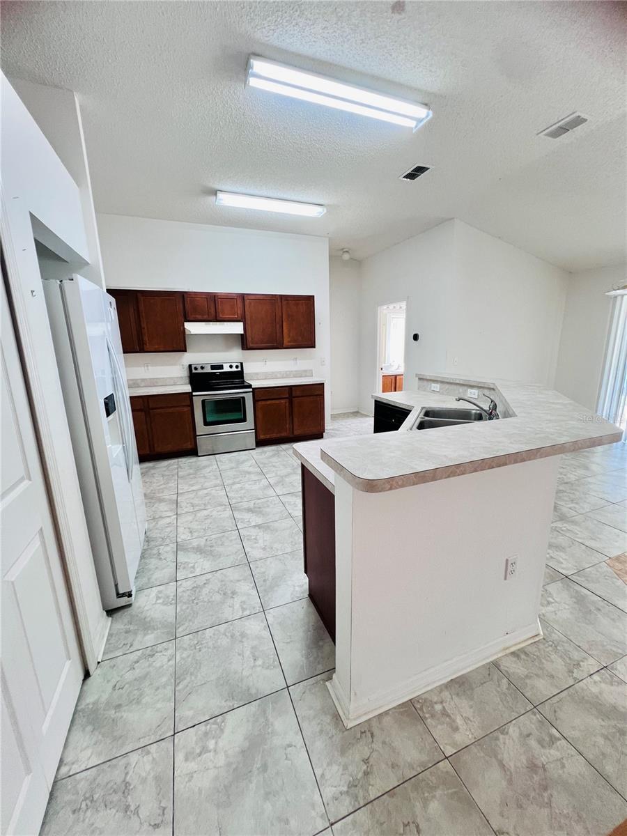 Kitchen with island