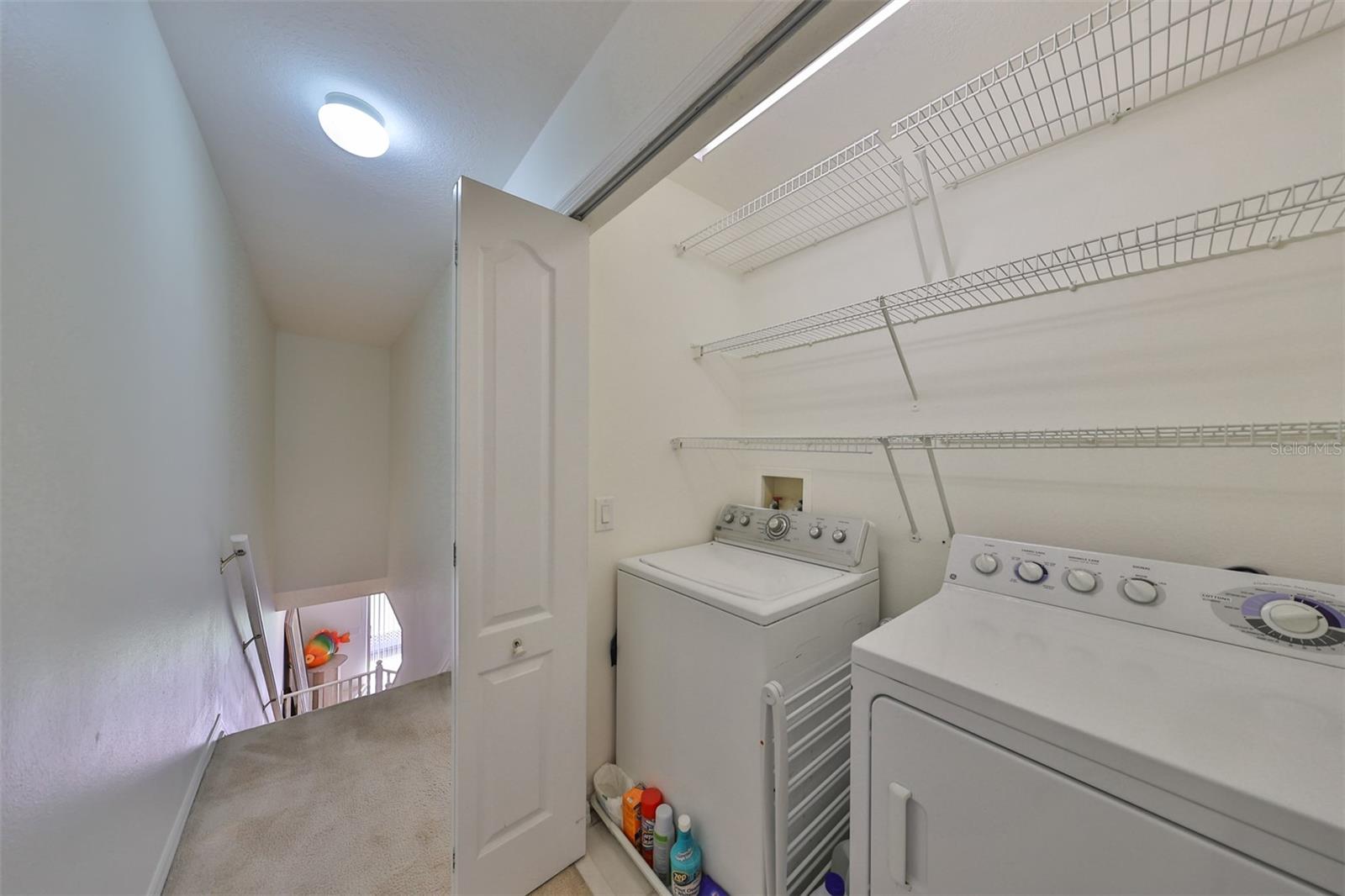 PLENTY OF STORAGE SPACE WITH WASHER & DRYER.