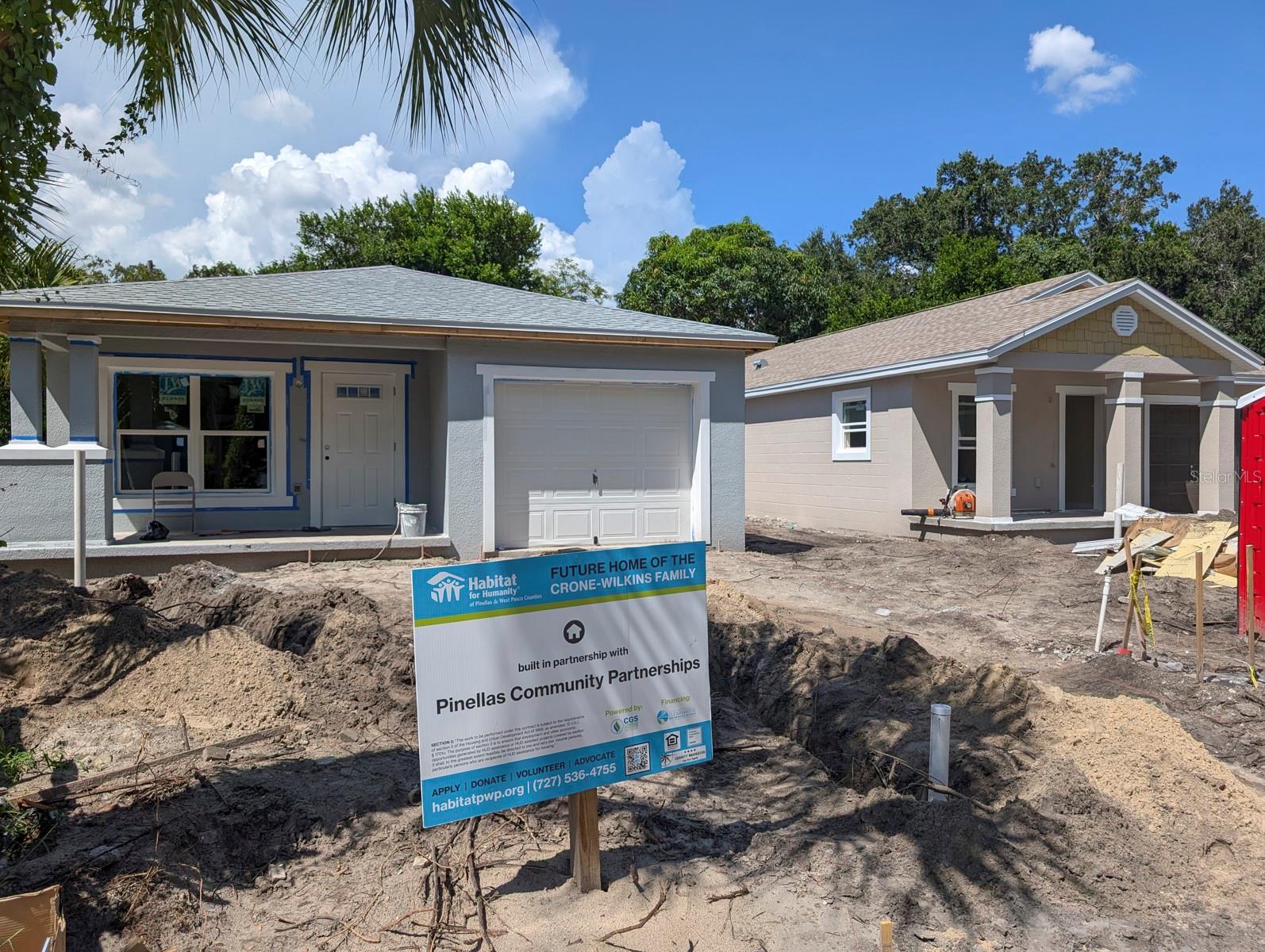 neighborhood with new homes across the street