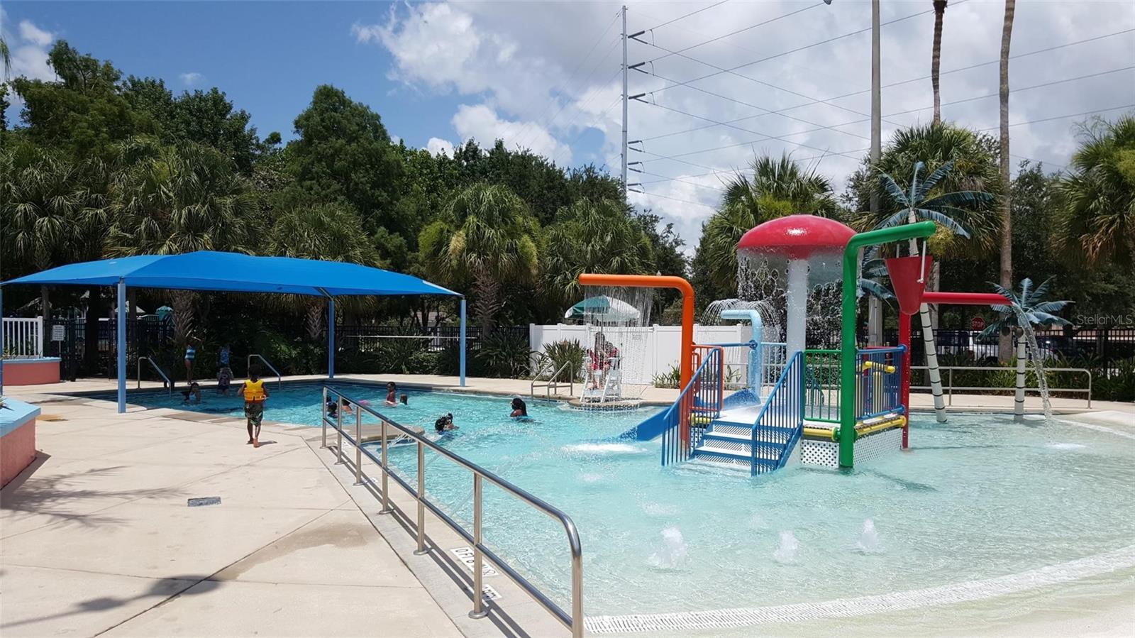 Splash pad at the rec center