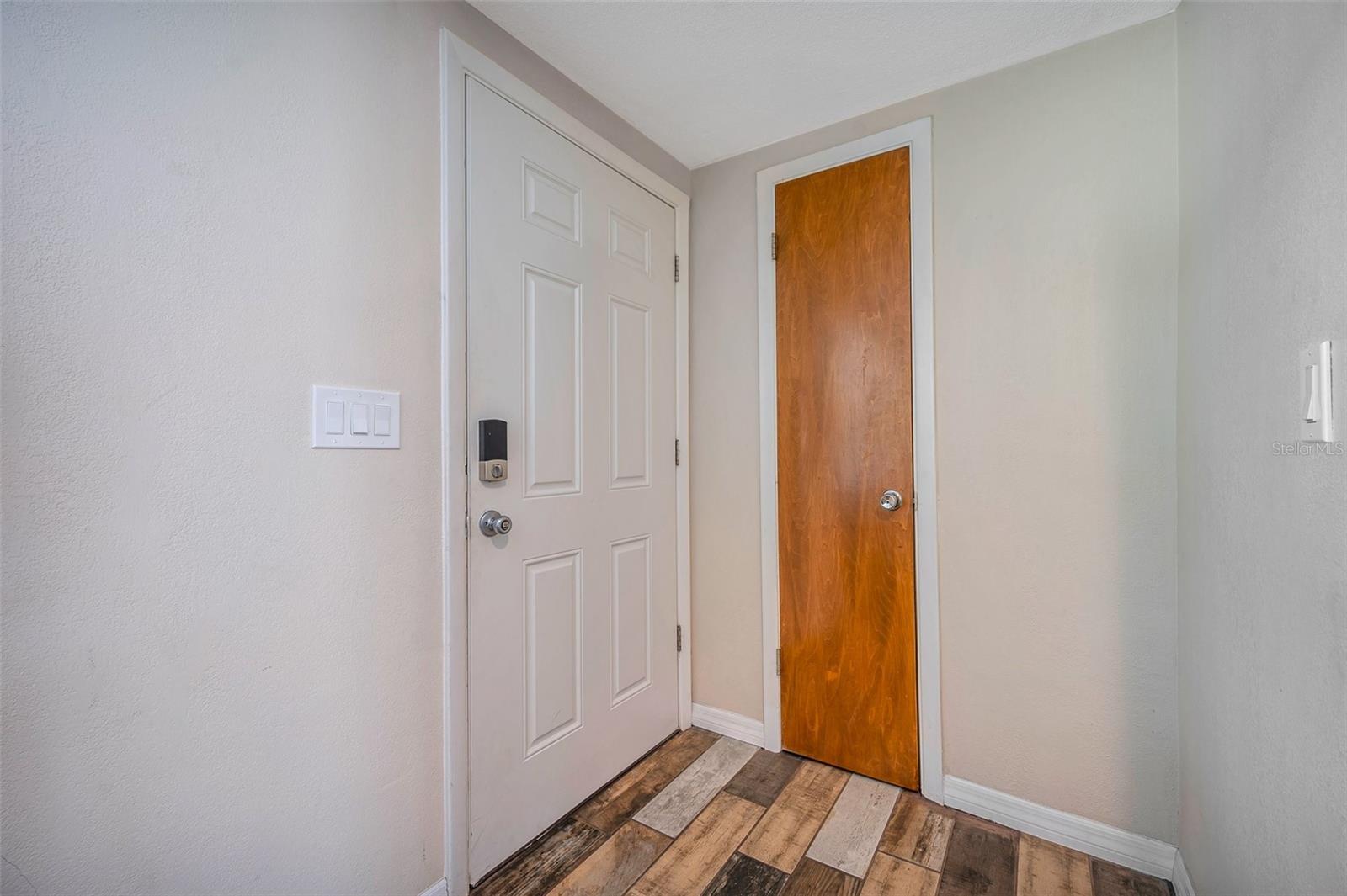 Entry with storage closet