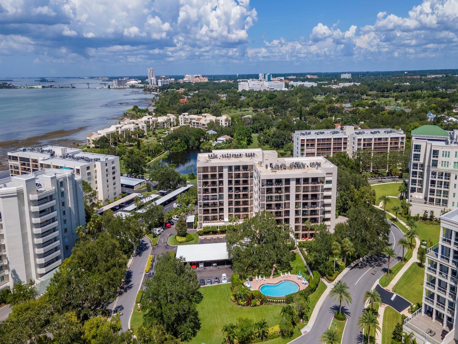 Expansive west views from 150 Belleview Blvd.#707 The Oaks