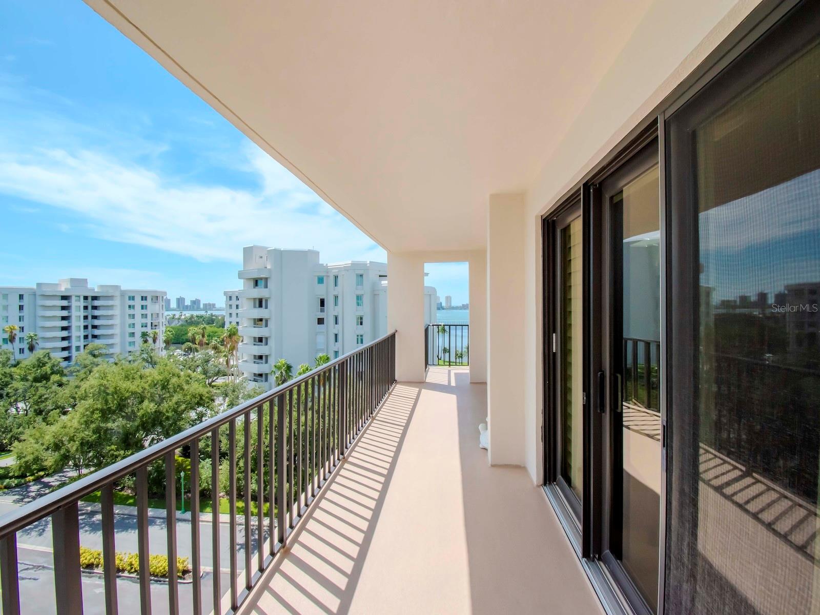 Huge Southern Balcony off family room.