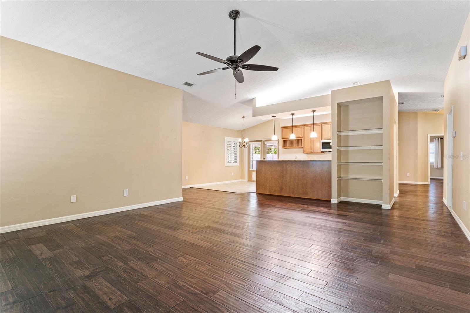 Family room looking at Kitchen