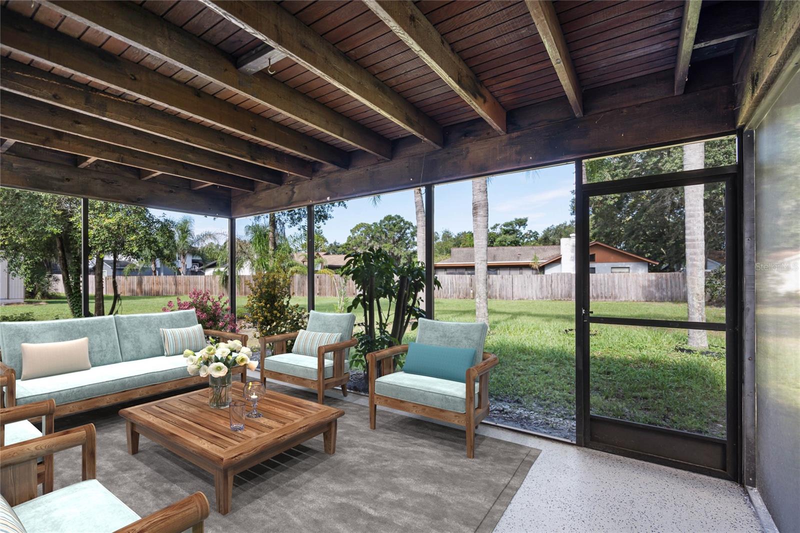 virtual staged outdoor living | lanai