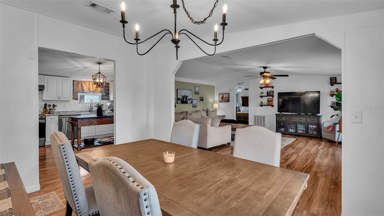 Looking into family room from dining room