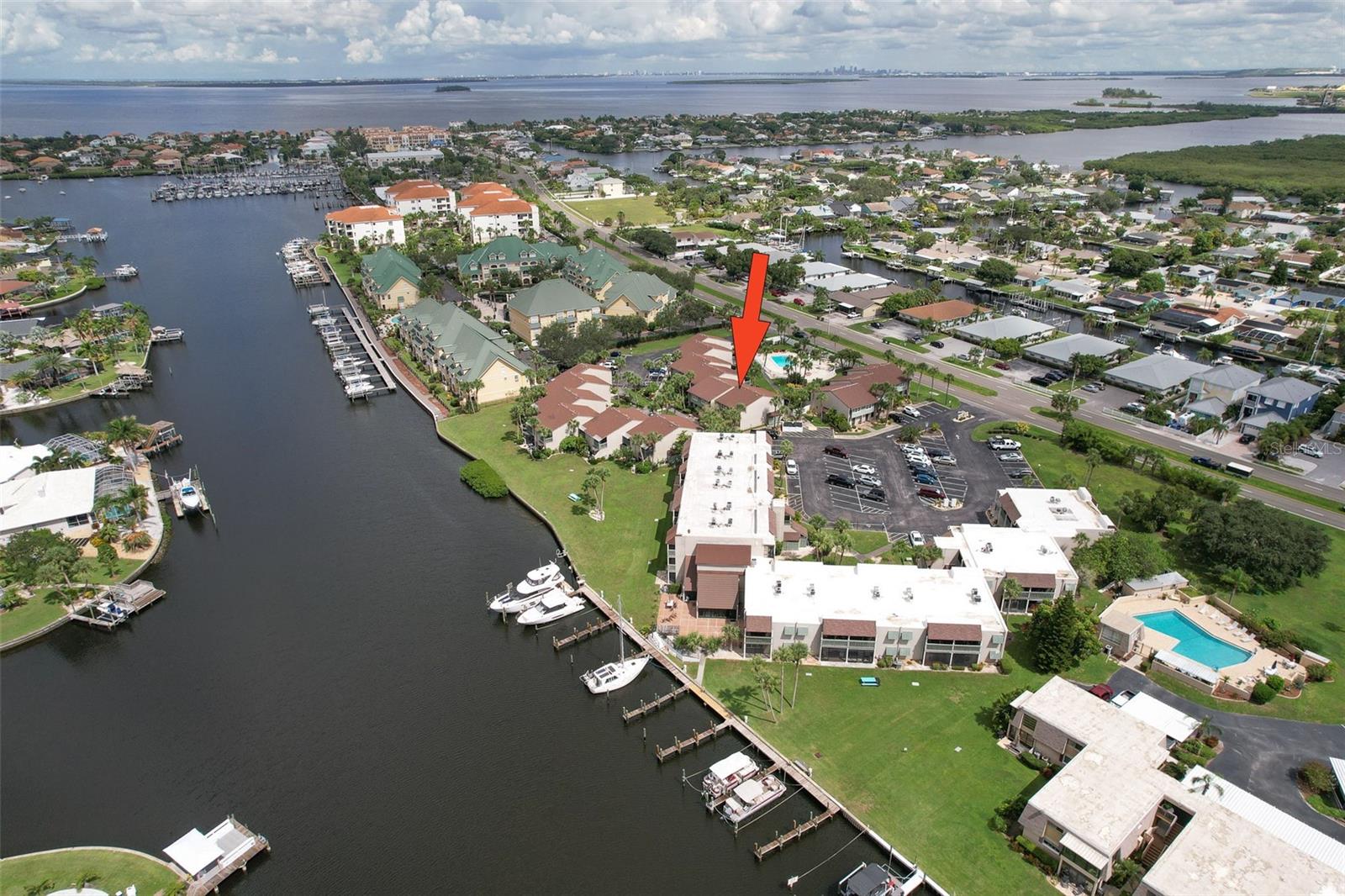 Waterfront community with boat slips available