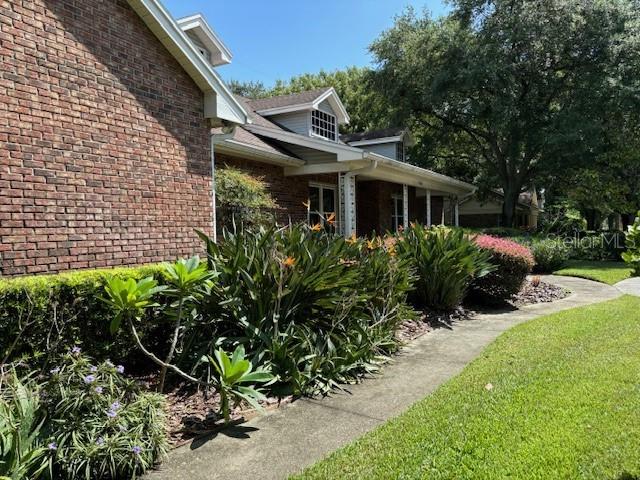 side view of front entry