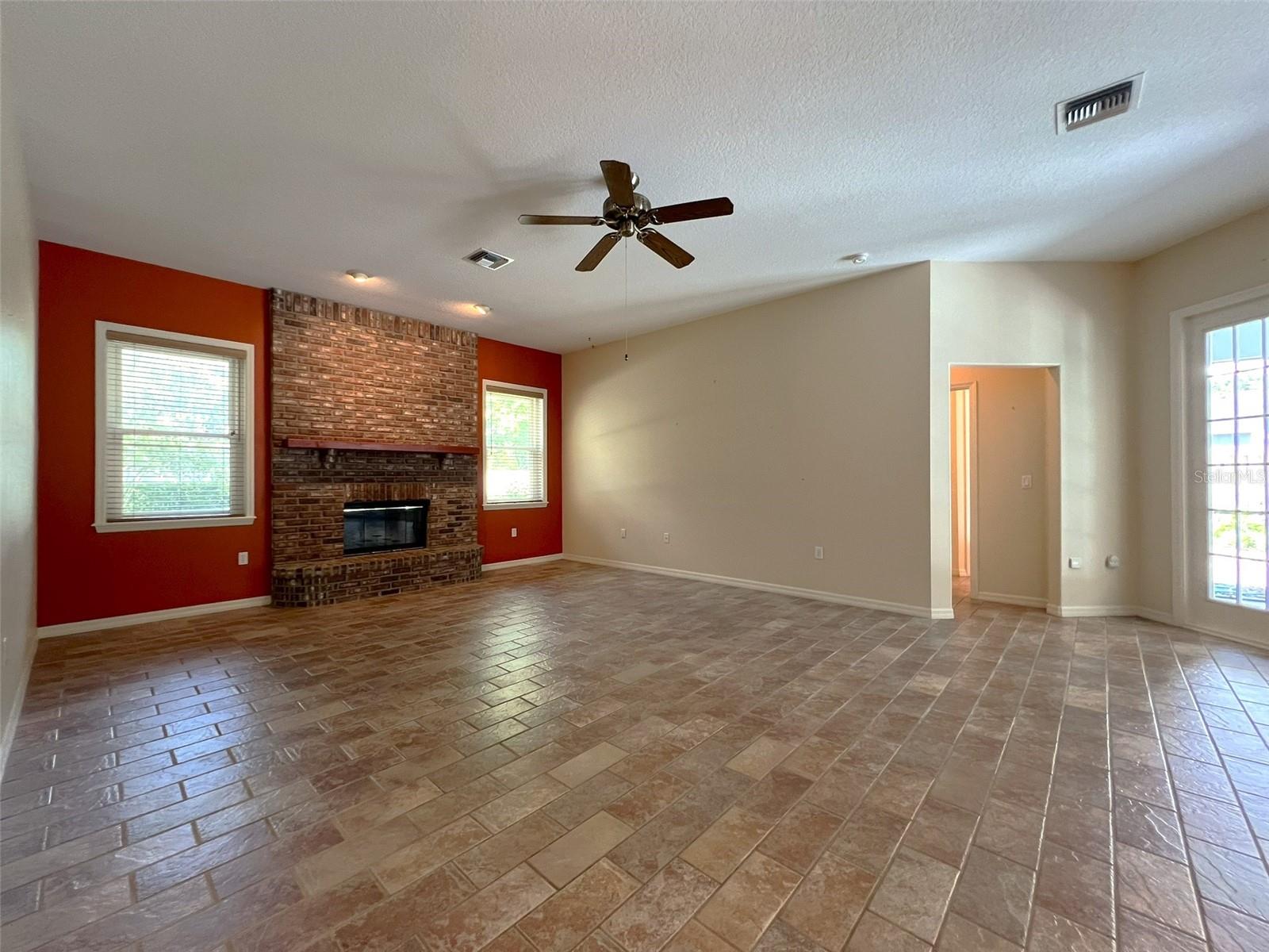 fabulous famiy room - notice the fireplace