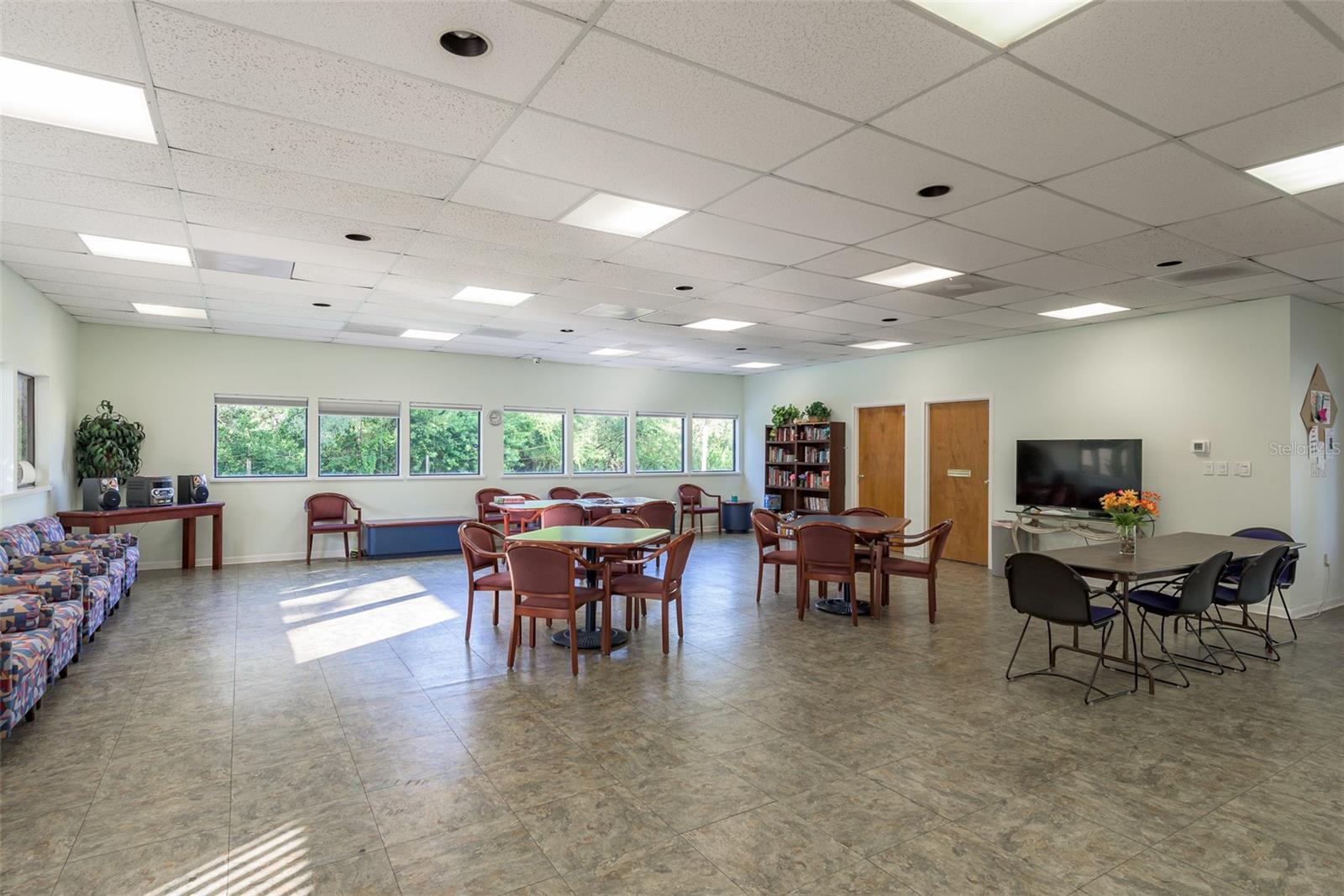 The clubhouse has a large community room for all sorts of parties and events.