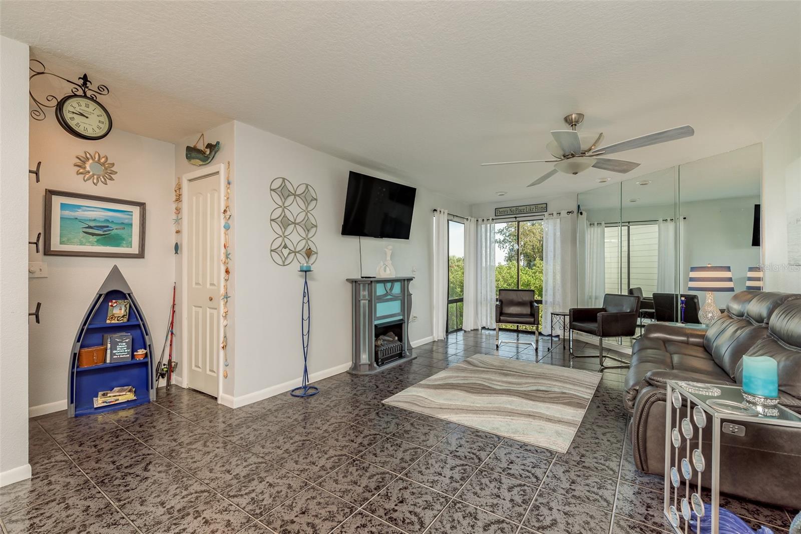 living room- windows have a view to the mangroves and Gulf