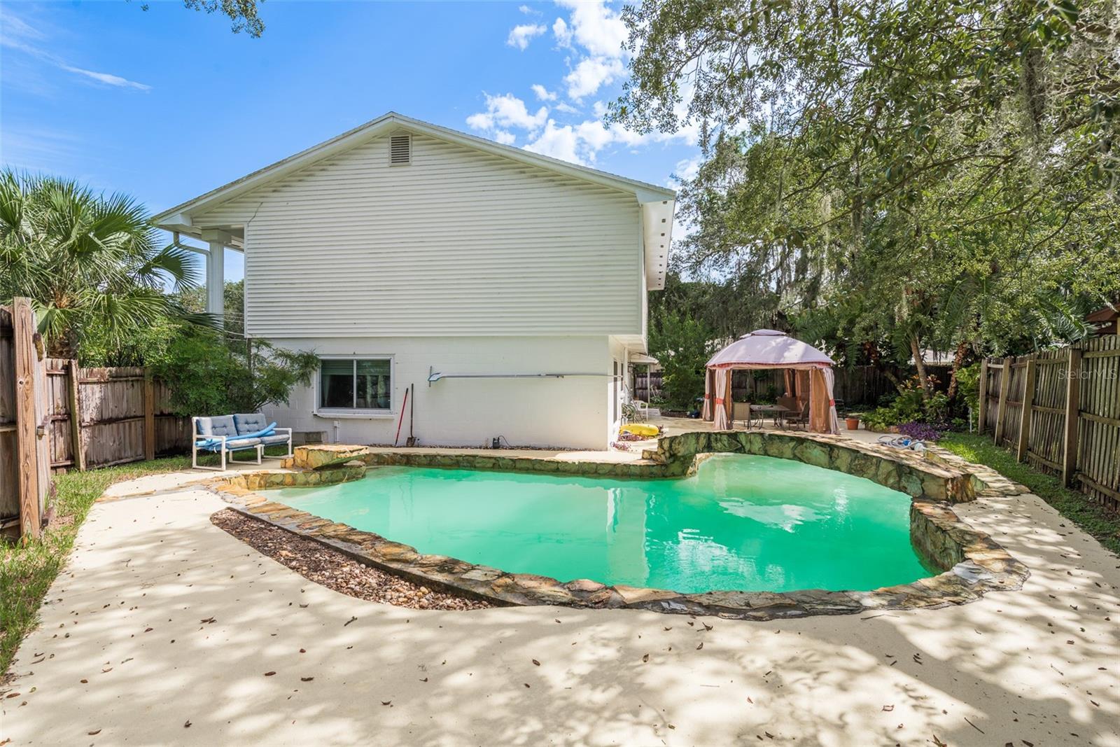 Relax on hot summer days in your beautiful pool.