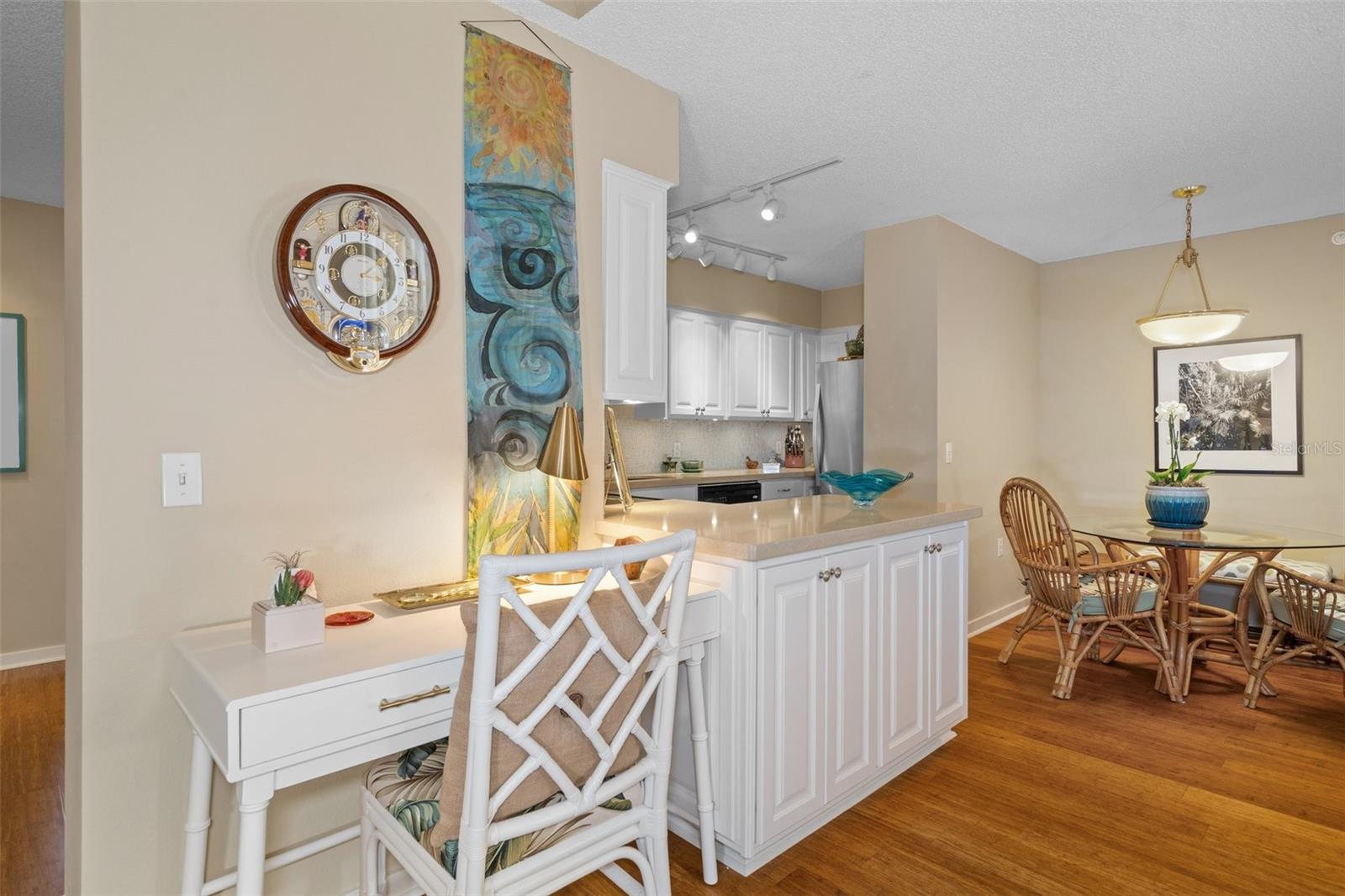 Beautiful desk and custom cabinet