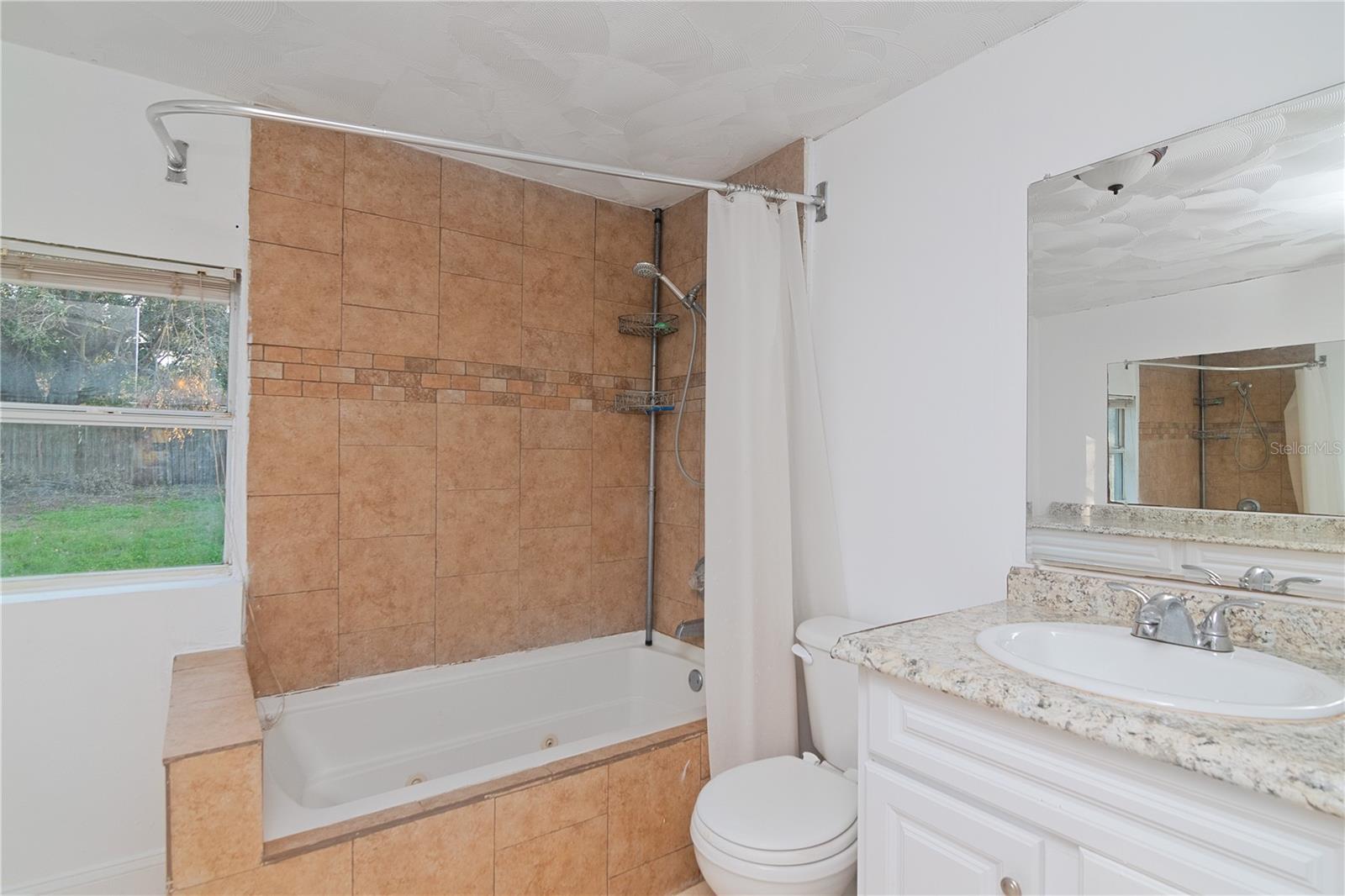 Bathroom #2 with jacuzzi tub.