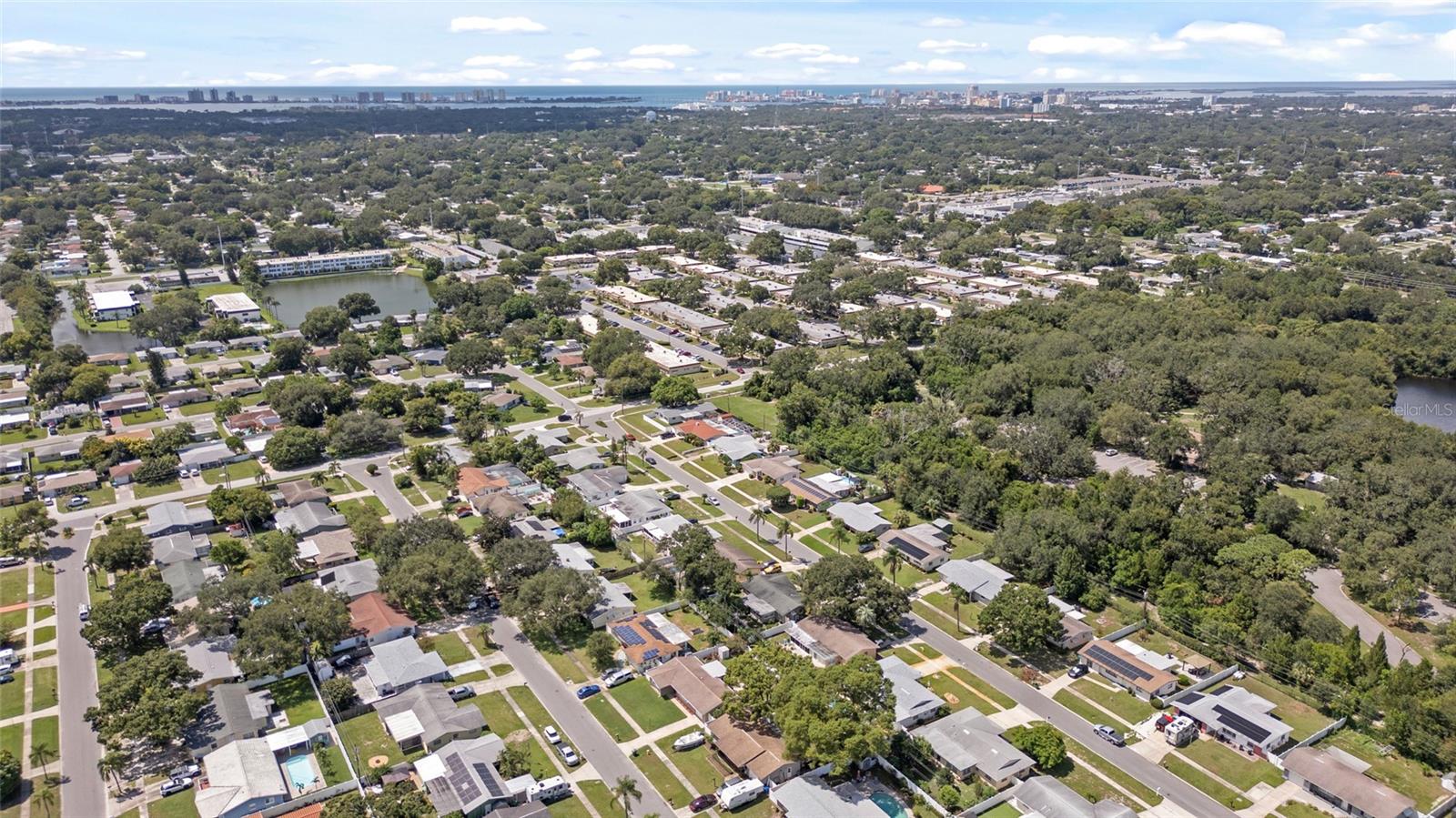 Aerial view looking west...see how close Clearwater Beach and the intercoastal is!