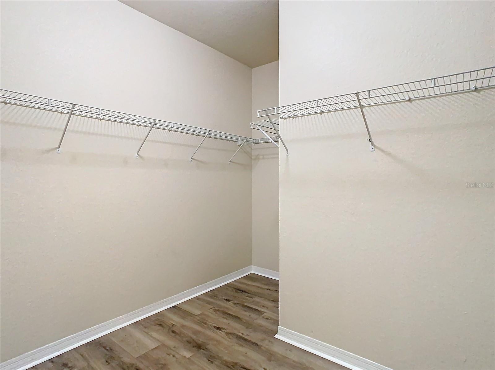 Spacious primary closet