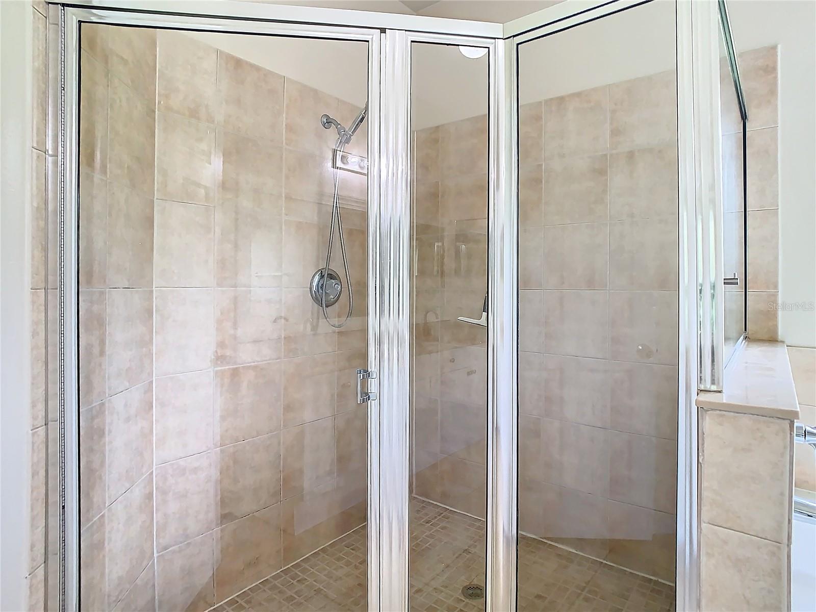 Large walk-in shower