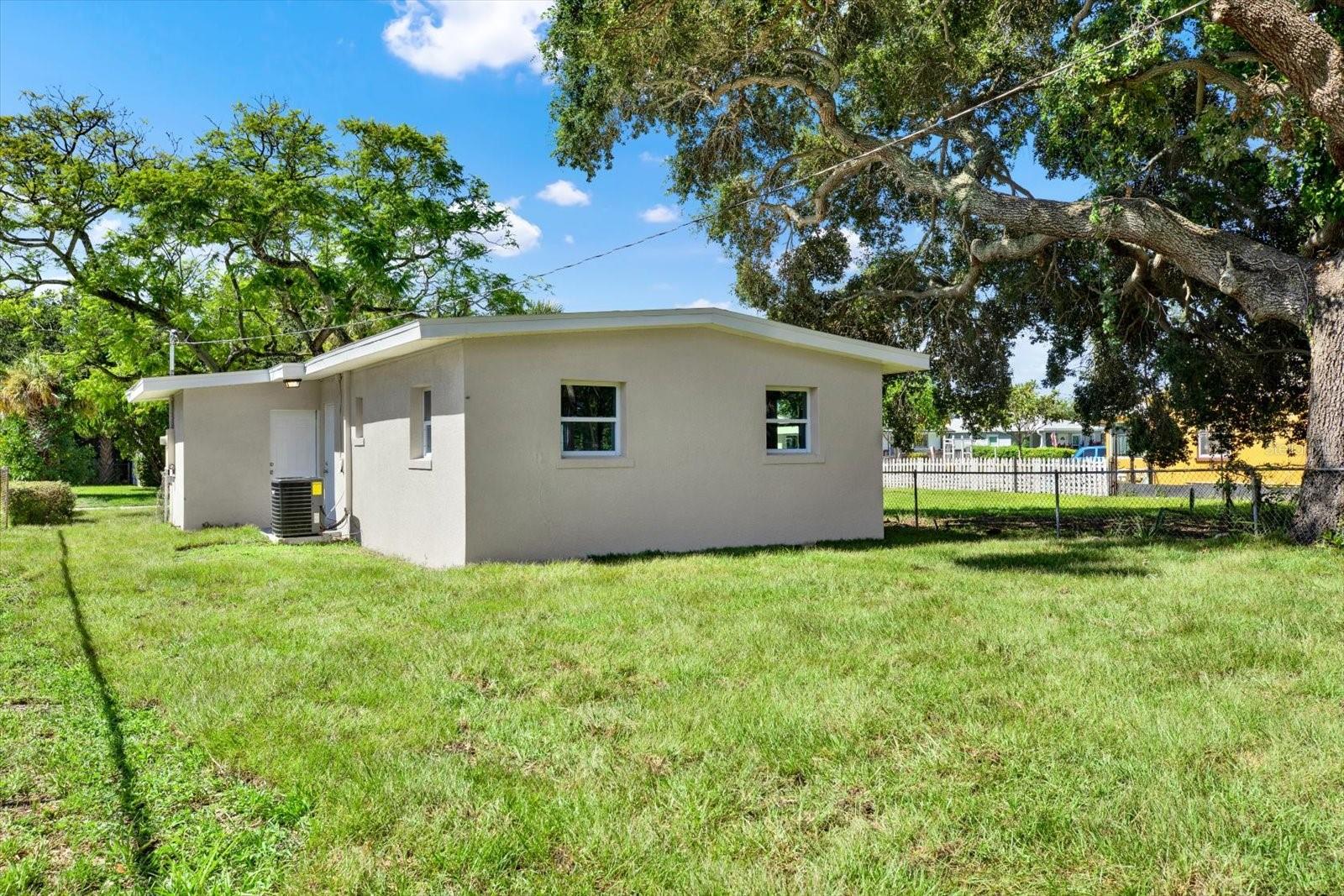 Large fenced in back yard