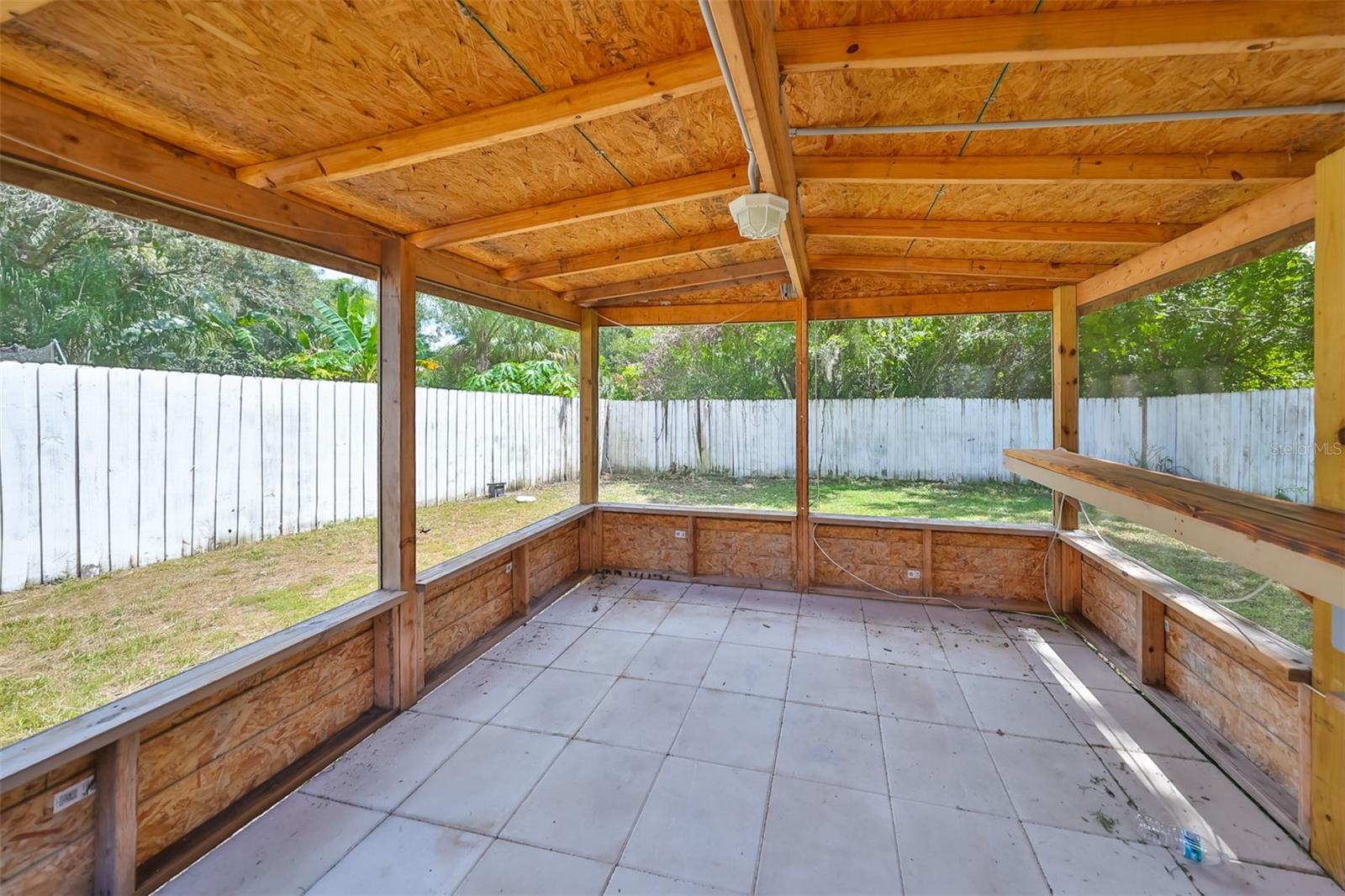 Screened in Cabana Interior