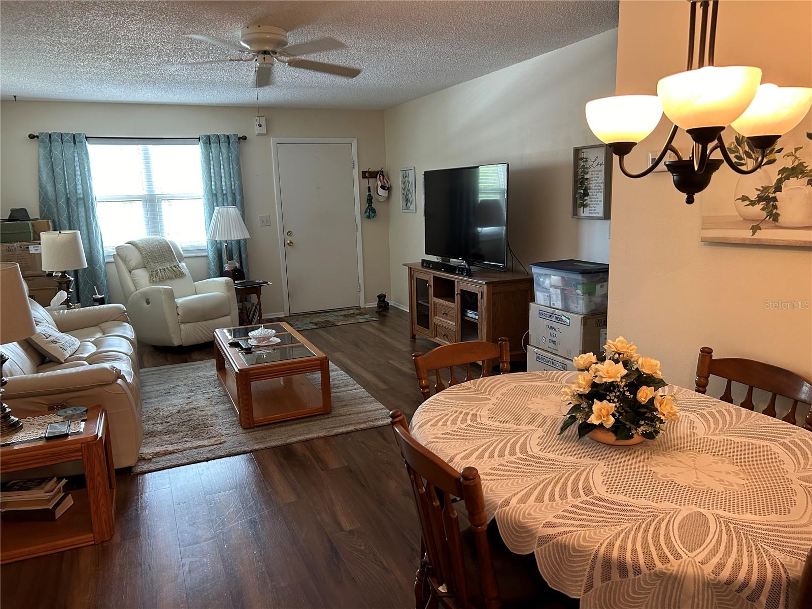 LIVING ROOM AND DINING AREA