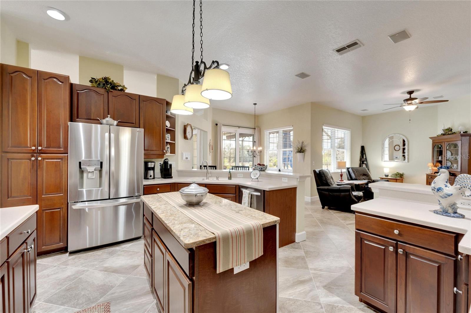 Kitchen, Stainless Steel Appliances, Cherry Cabinets