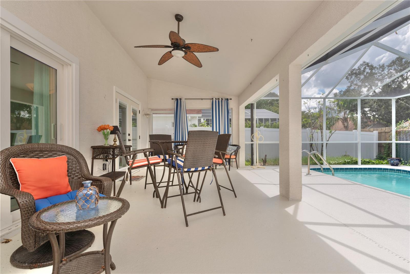 Covered pool lanai.