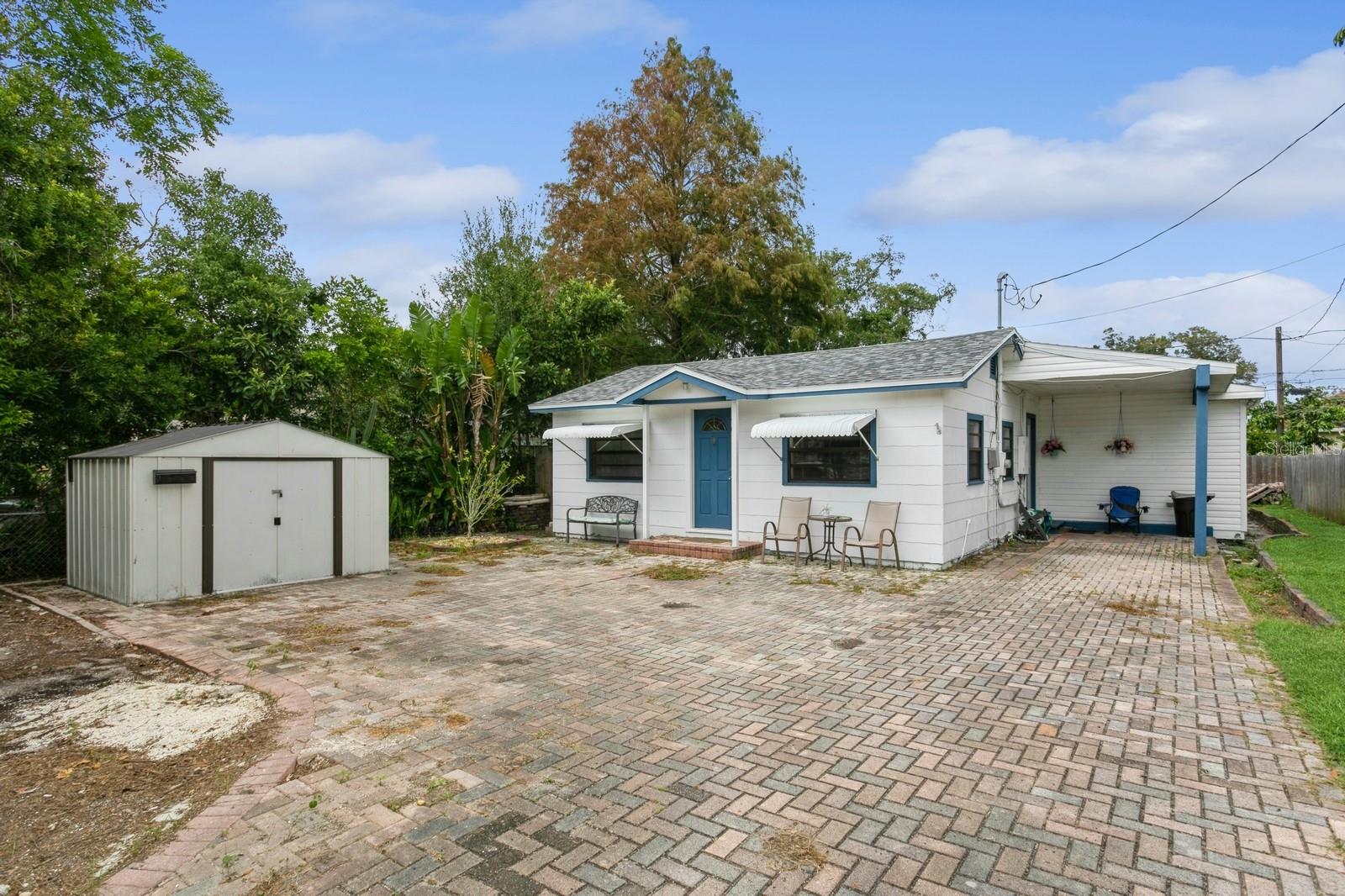 Huge paver driveway