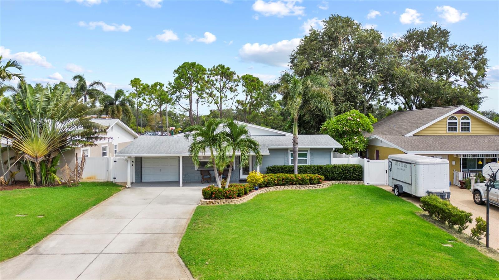 Driveway is large enough to park 4-6 cars!